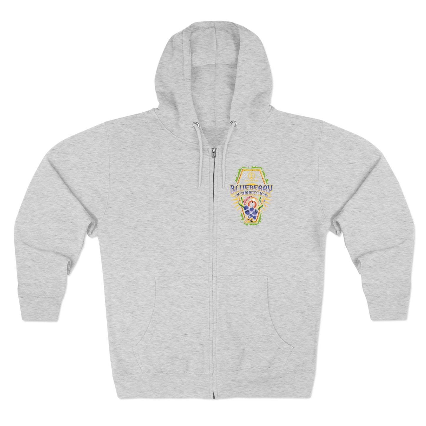 BLUEBERRY REZ ZIP HOODIE Colorful Graphic Unisex Zip Hoodie for Fun and Relaxation | Casual Wear, Birthday Gift, Streetwear, Cozy Apparel, Unique Style