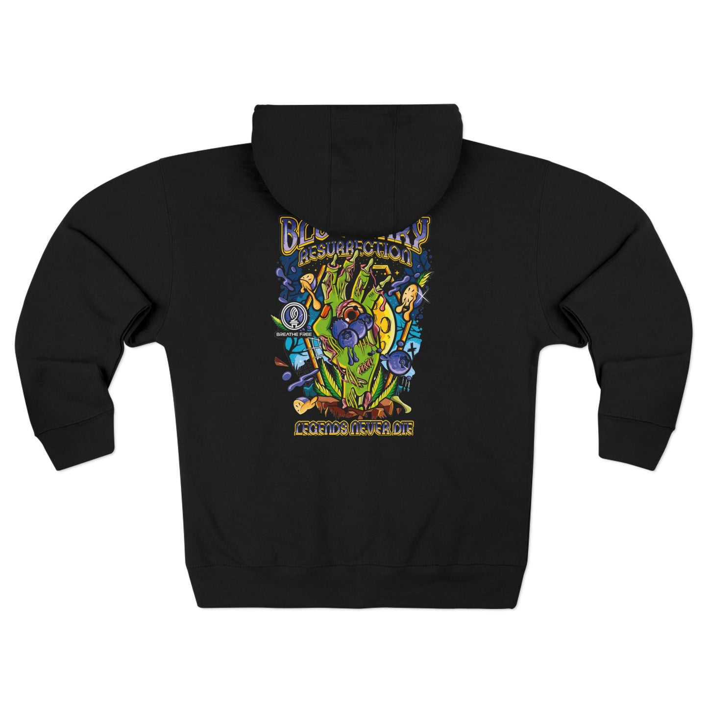 BLUEBERRY REZ ZIP HOODIE Colorful Graphic Unisex Zip Hoodie for Fun and Relaxation | Casual Wear, Birthday Gift, Streetwear, Cozy Apparel, Unique Style