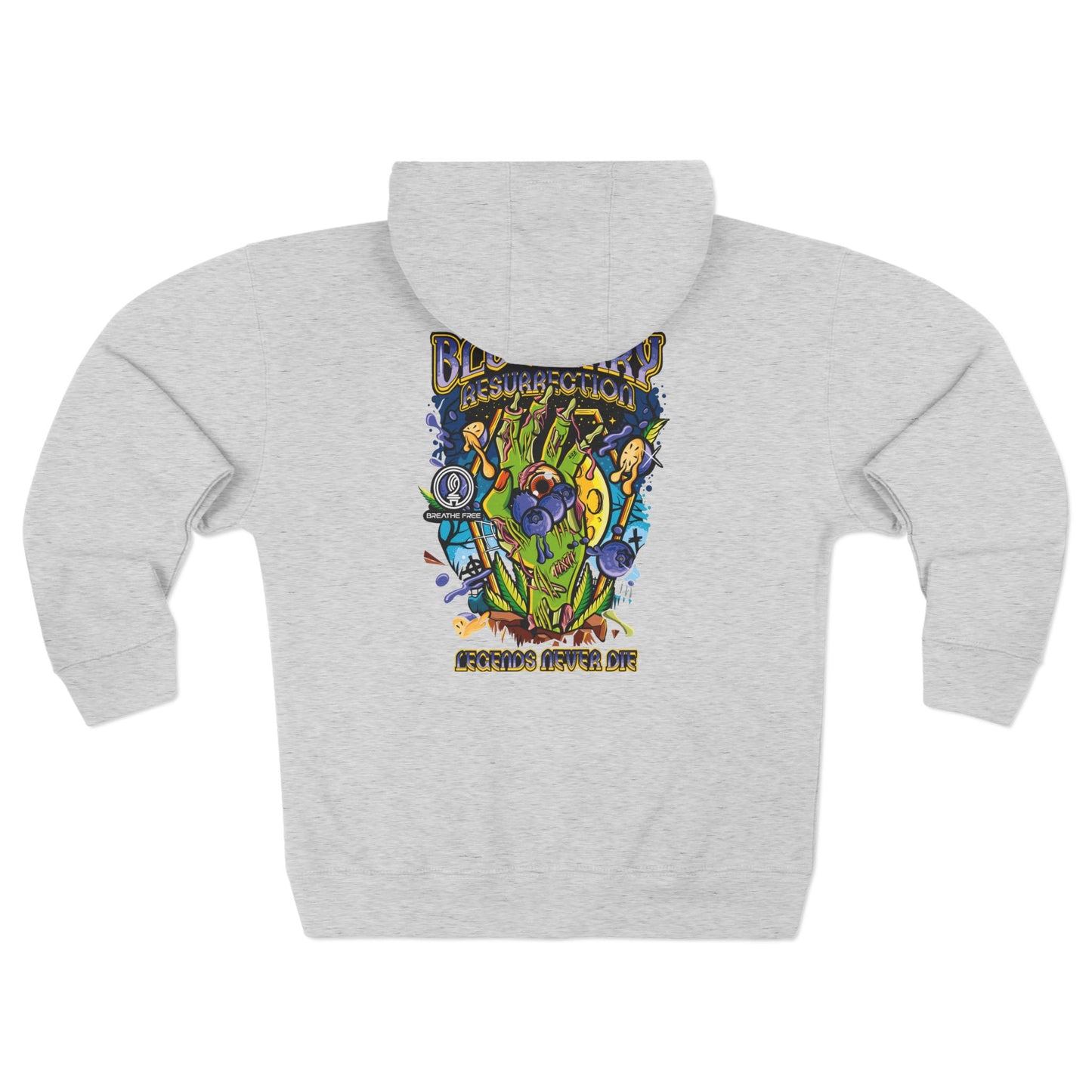 BLUEBERRY REZ ZIP HOODIE Colorful Graphic Unisex Zip Hoodie for Fun and Relaxation | Casual Wear, Birthday Gift, Streetwear, Cozy Apparel, Unique Style
