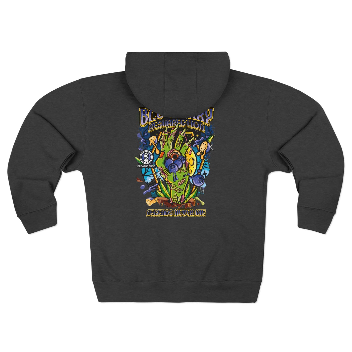 BLUEBERRY REZ ZIP HOODIE Colorful Graphic Unisex Zip Hoodie for Fun and Relaxation | Casual Wear, Birthday Gift, Streetwear, Cozy Apparel, Unique Style