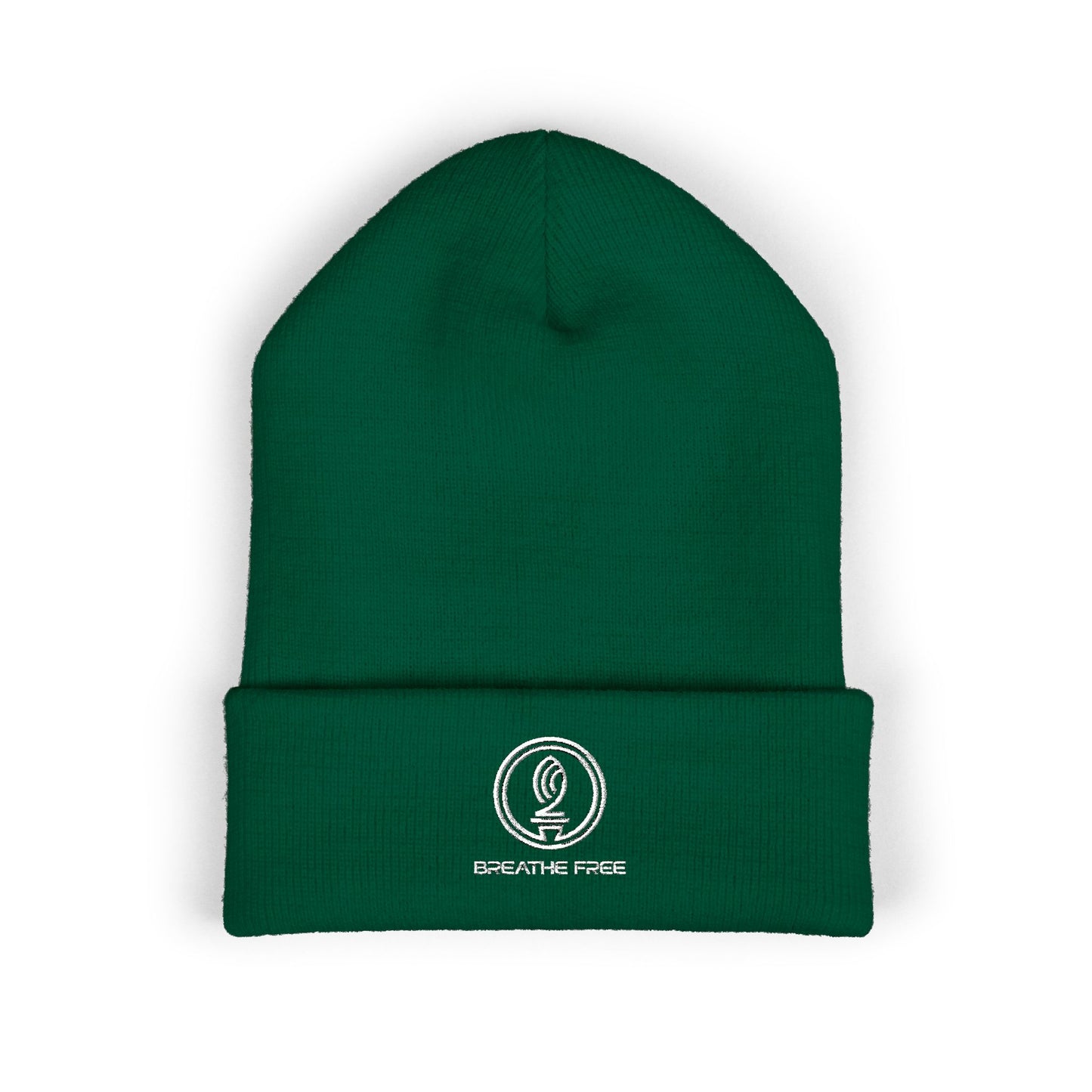 Embroidered Classic Cuffed BREATHE FREE Beanie
