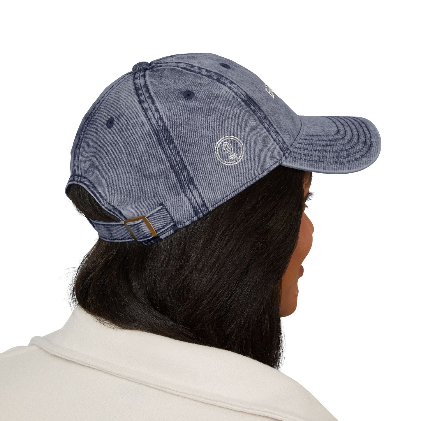 Vintage Embroidered Cap - "BREATHE FREE" Distressed Dad Hat