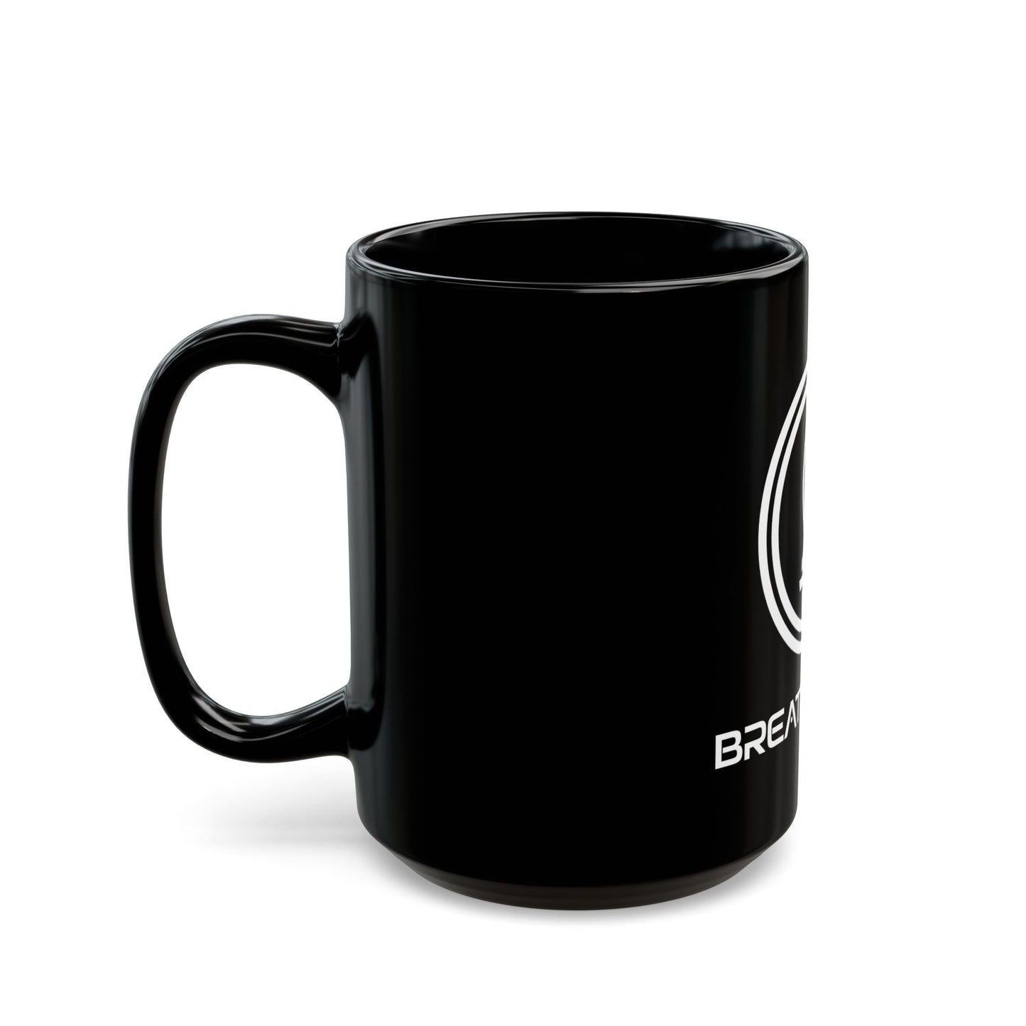 Breathe Free Black Mug - Motivational Coffee Cup, Gift for Coffee Lovers, Inspirational Drinkware, Office Mug, Daily Reminder