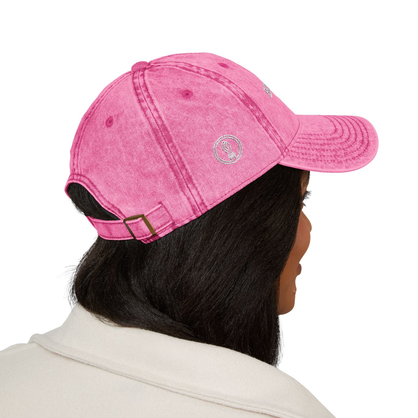 Vintage Embroidered Cap - "BREATHE FREE" Distressed Dad Hat