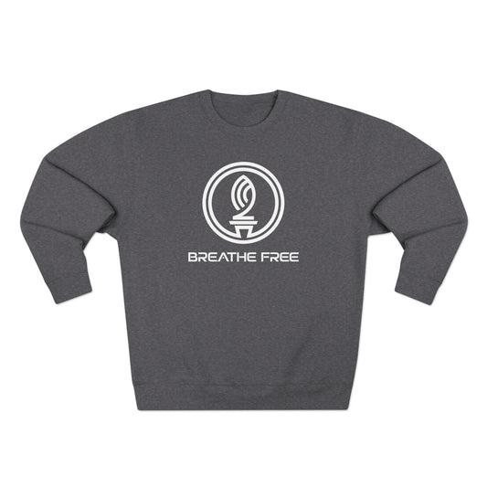 Breathe Free Sweatshirt, Unisex Crewneck Pullover, Inspirational Quote Apparel, Comfortable Casual Wear, Perfect Gift for Friends