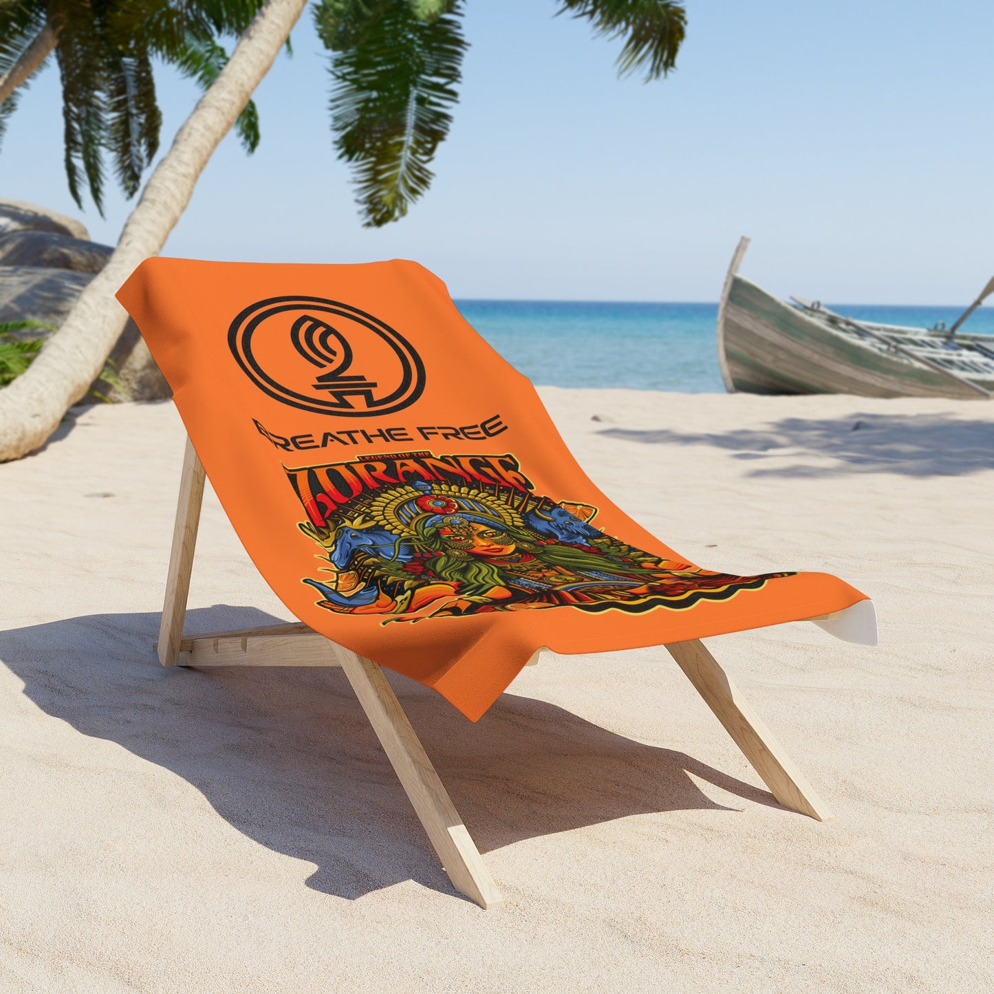 Breathe Free- Legend of the Zorange- Beach Towel with Spiritual Design | Perfect for Summer Fun, Yoga Retreats, Pool Days, Gift Ideas, Beach Lovers