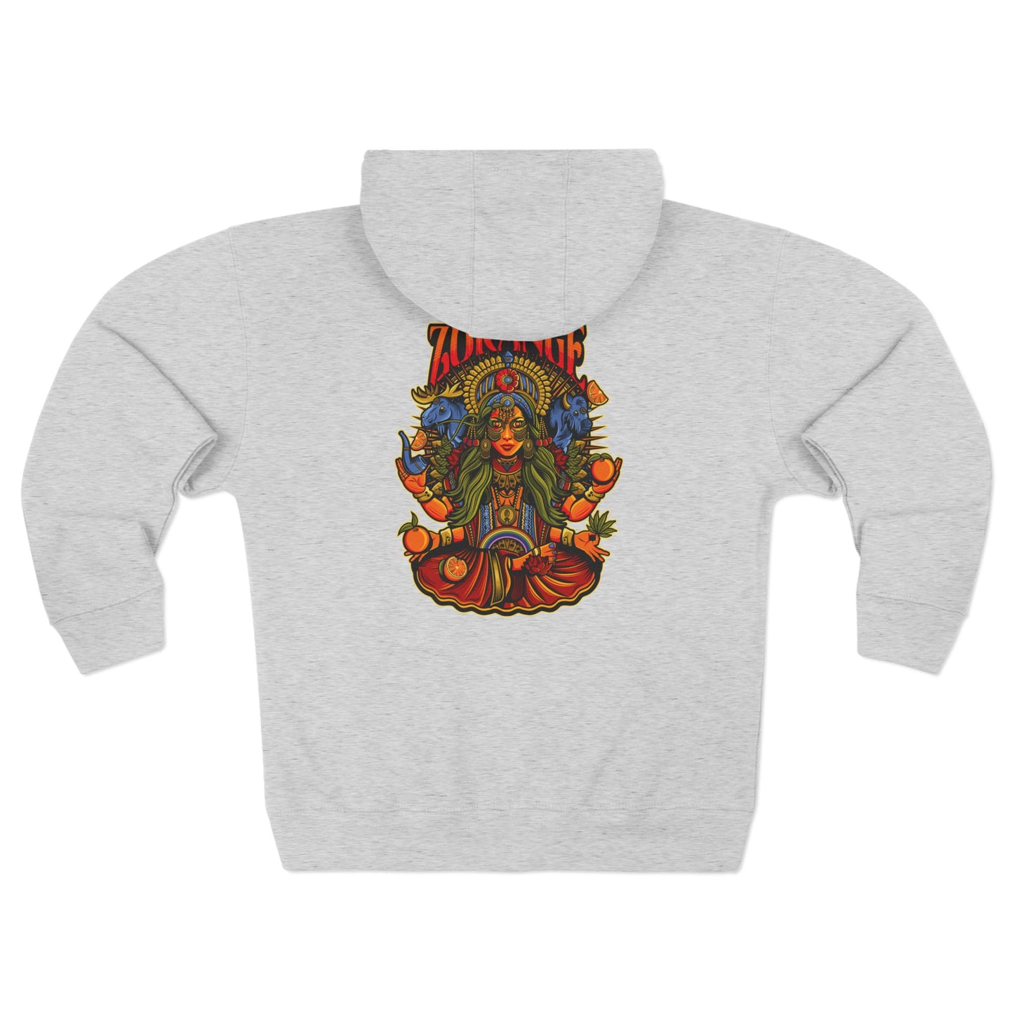 Legend of the Zorange Zip Hoodie - Unique Artwork, Cozy Layer, Perfect Gift, Spiritual Apparel, Everyday Comfort