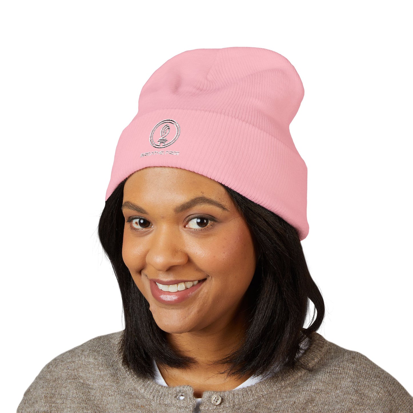 Embroidered Classic Cuffed BREATHE FREE Beanie