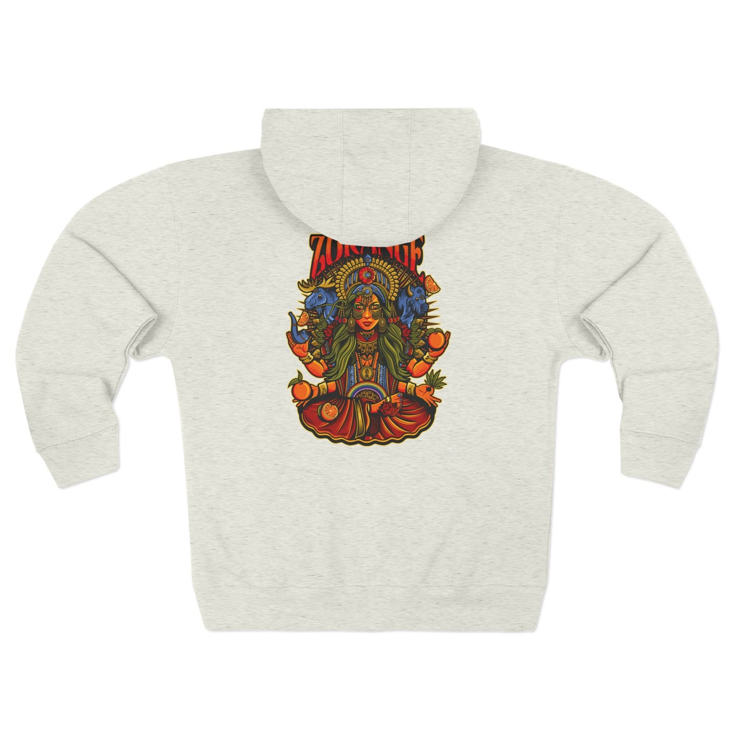Legend of the Zorange Zip Hoodie - Unique Artwork, Cozy Layer, Perfect Gift, Spiritual Apparel, Everyday Comfort