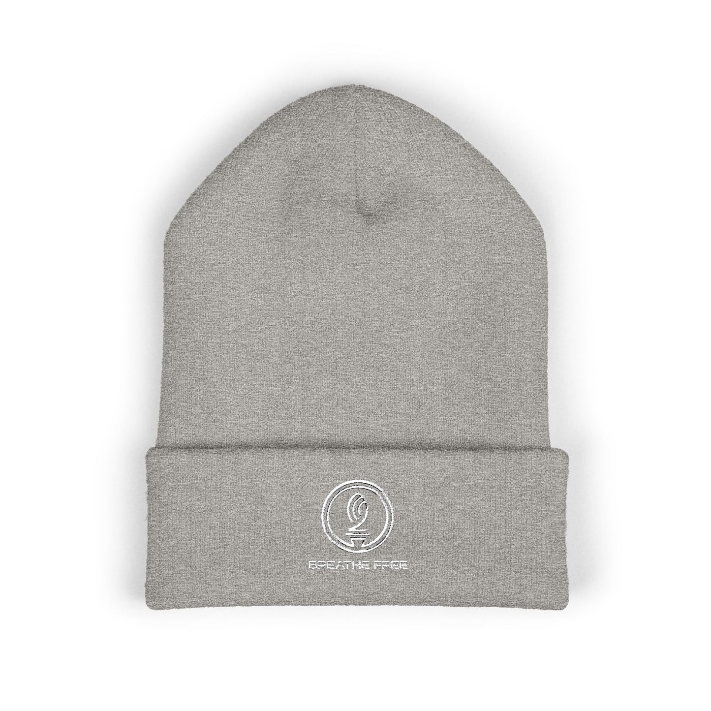 Embroidered Classic Cuffed BREATHE FREE Beanie