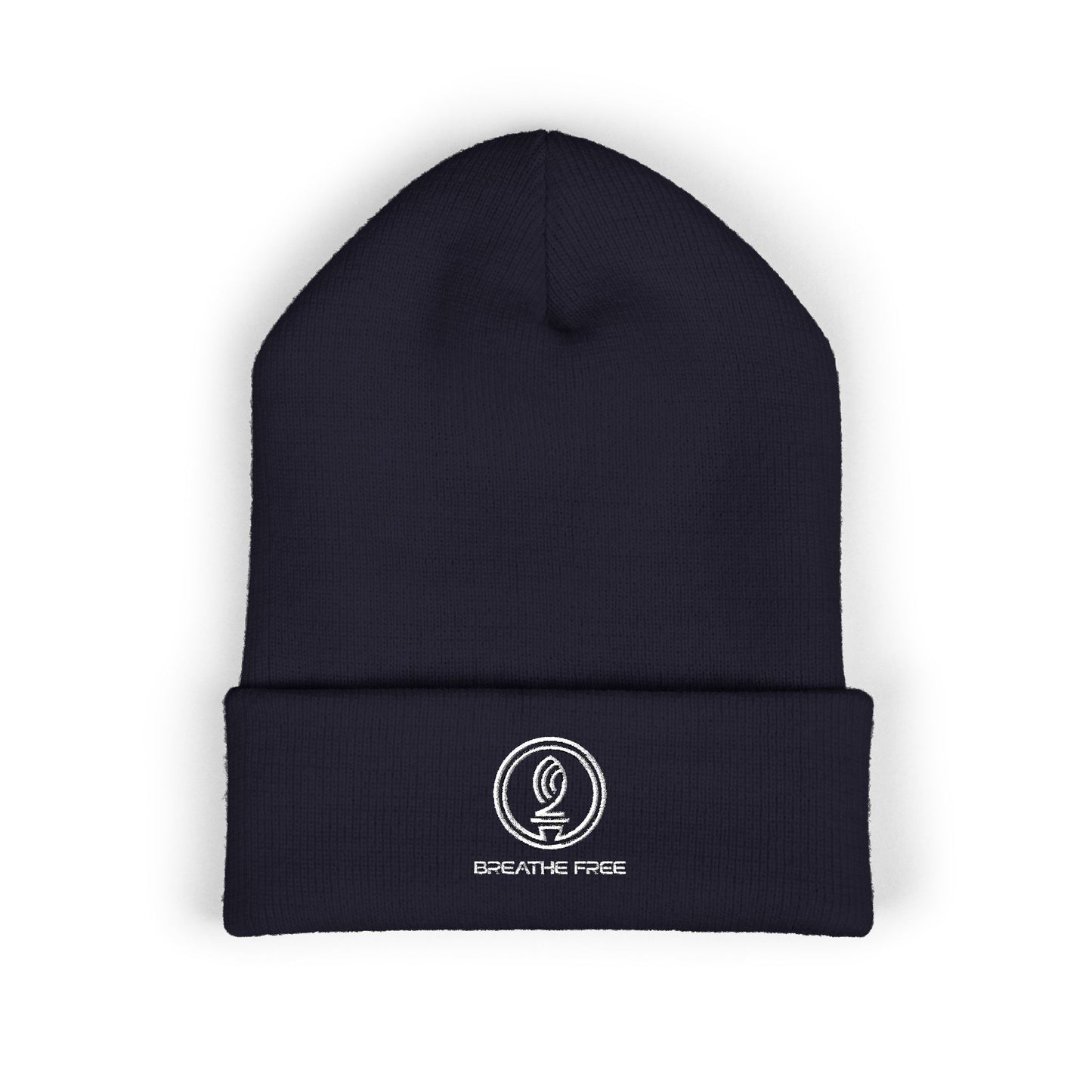 Embroidered Classic Cuffed BREATHE FREE Beanie