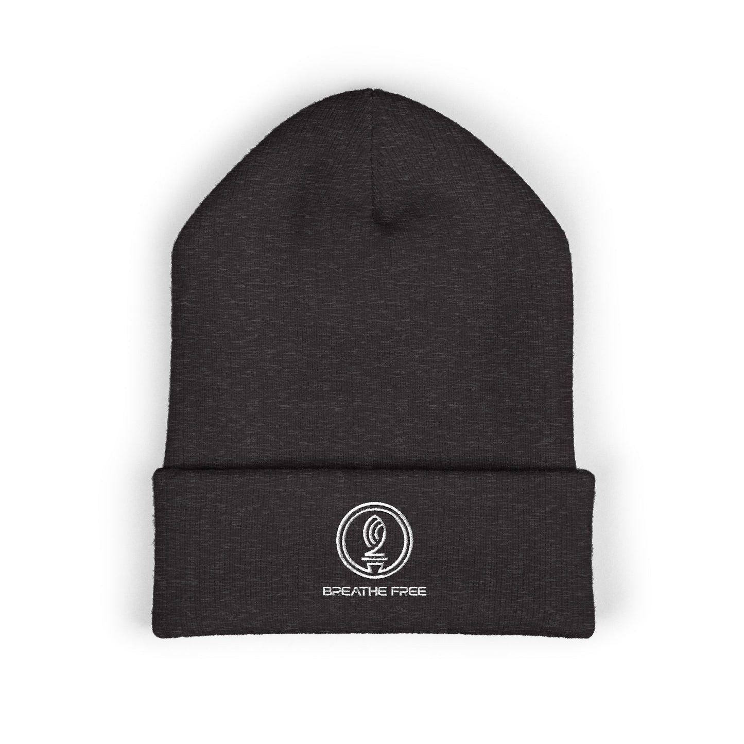 Embroidered Classic Cuffed BREATHE FREE Beanie