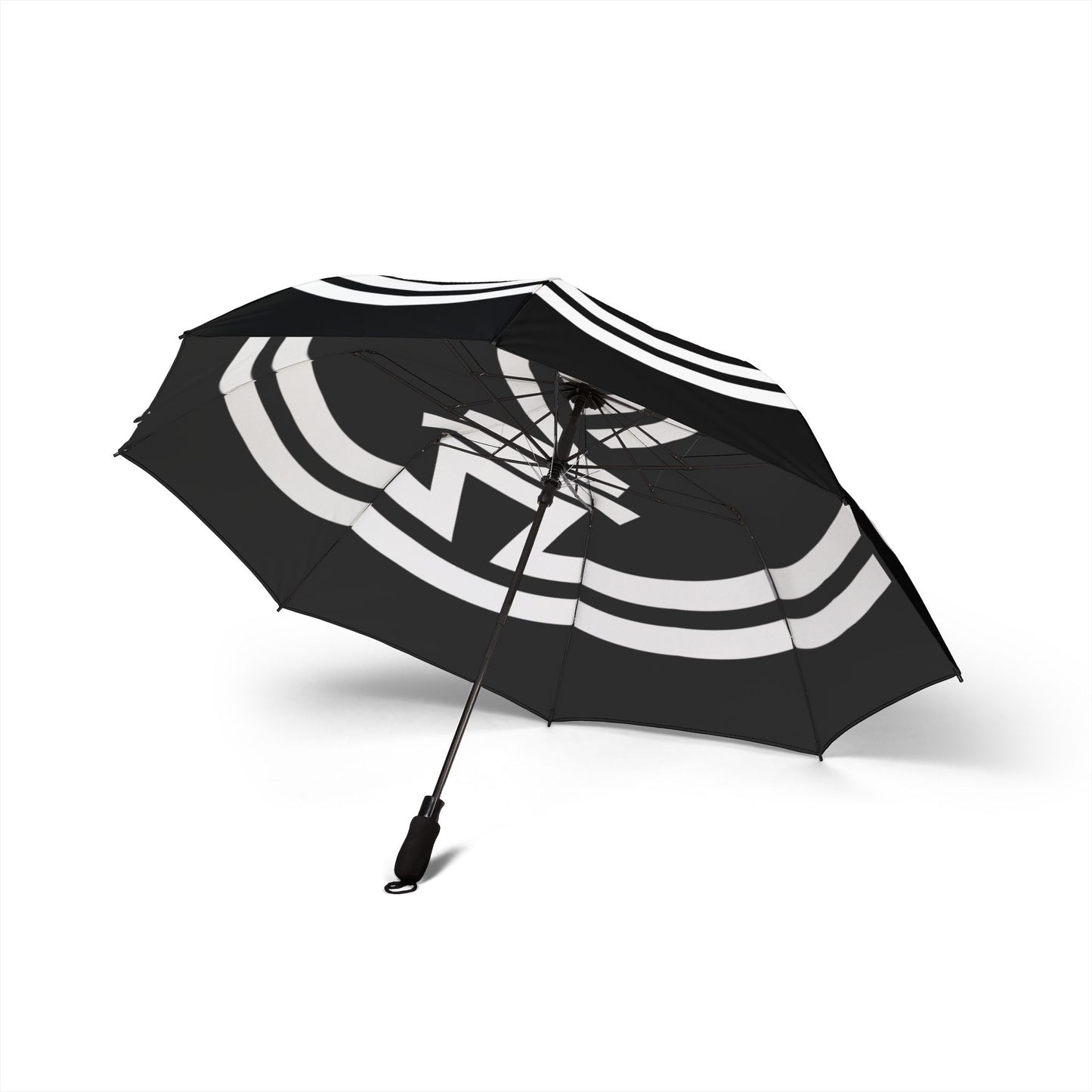 Stylish Semi-Automatic Foldable Umbrella for Rainy Days, Compact Travel Umbrella, Chic Gift for Him/Her, Black and White Design, [...]