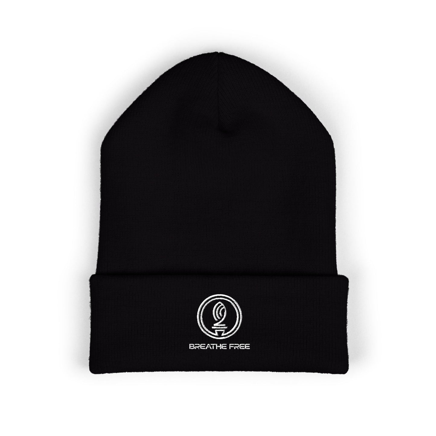 Embroidered Classic Cuffed BREATHE FREE Beanie