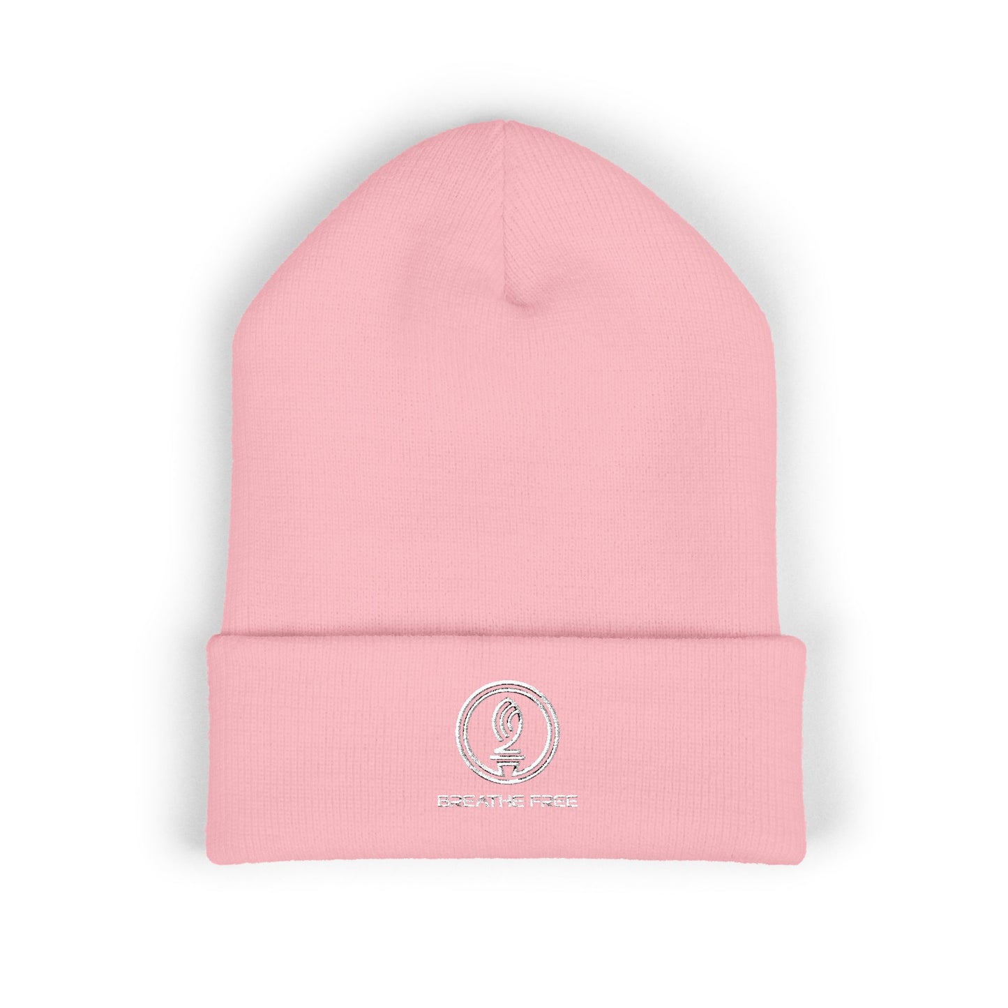 Embroidered Classic Cuffed BREATHE FREE Beanie