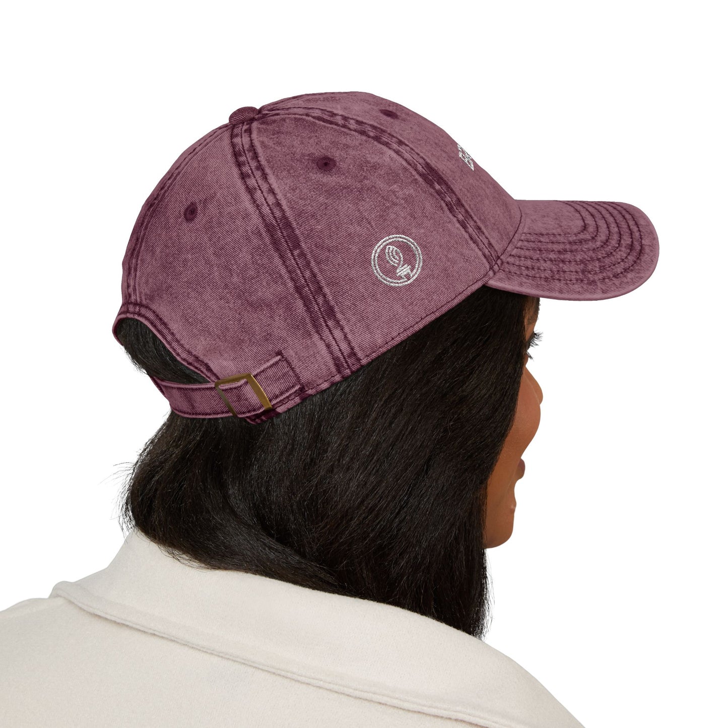 Vintage Embroidered Cap - "BREATHE FREE" Distressed Dad Hat