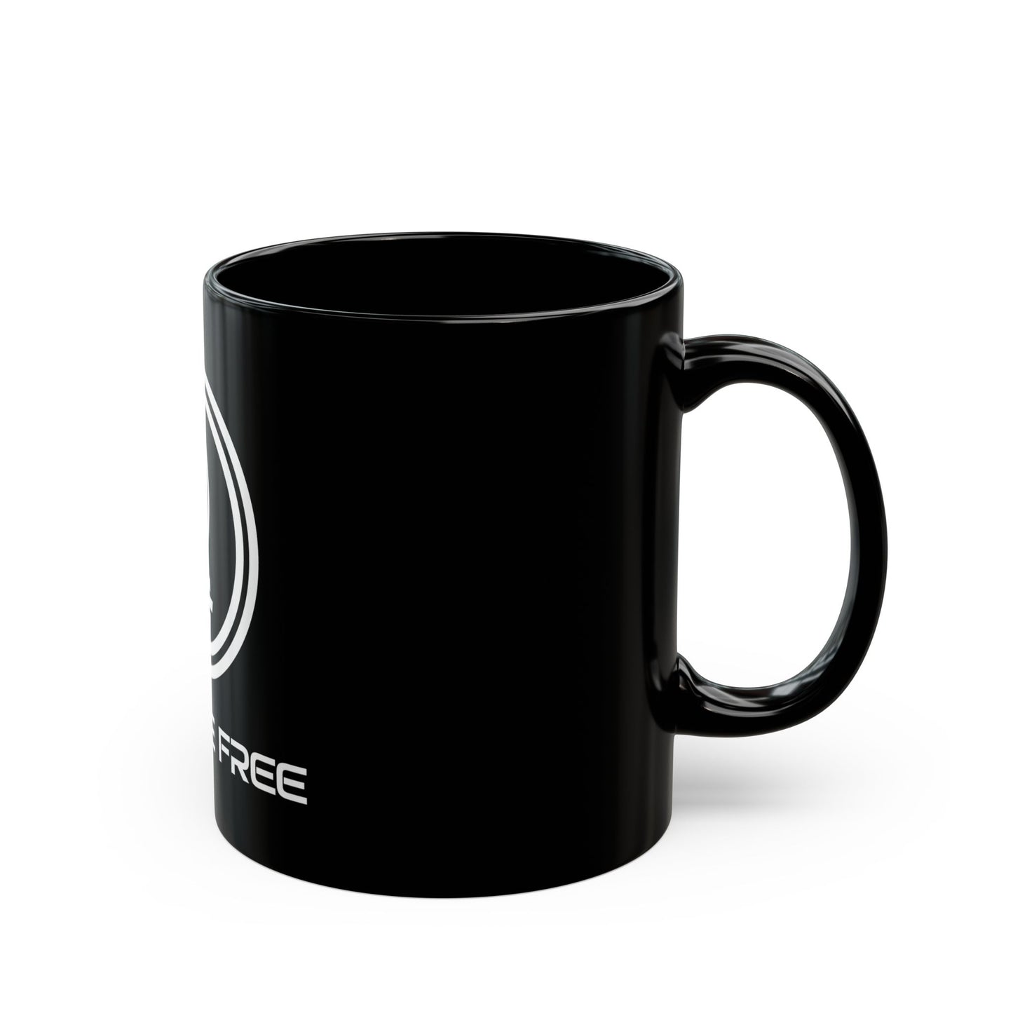 Breathe Free Black Mug - Motivational Coffee Cup, Gift for Coffee Lovers, Inspirational Drinkware, Office Mug, Daily Reminder