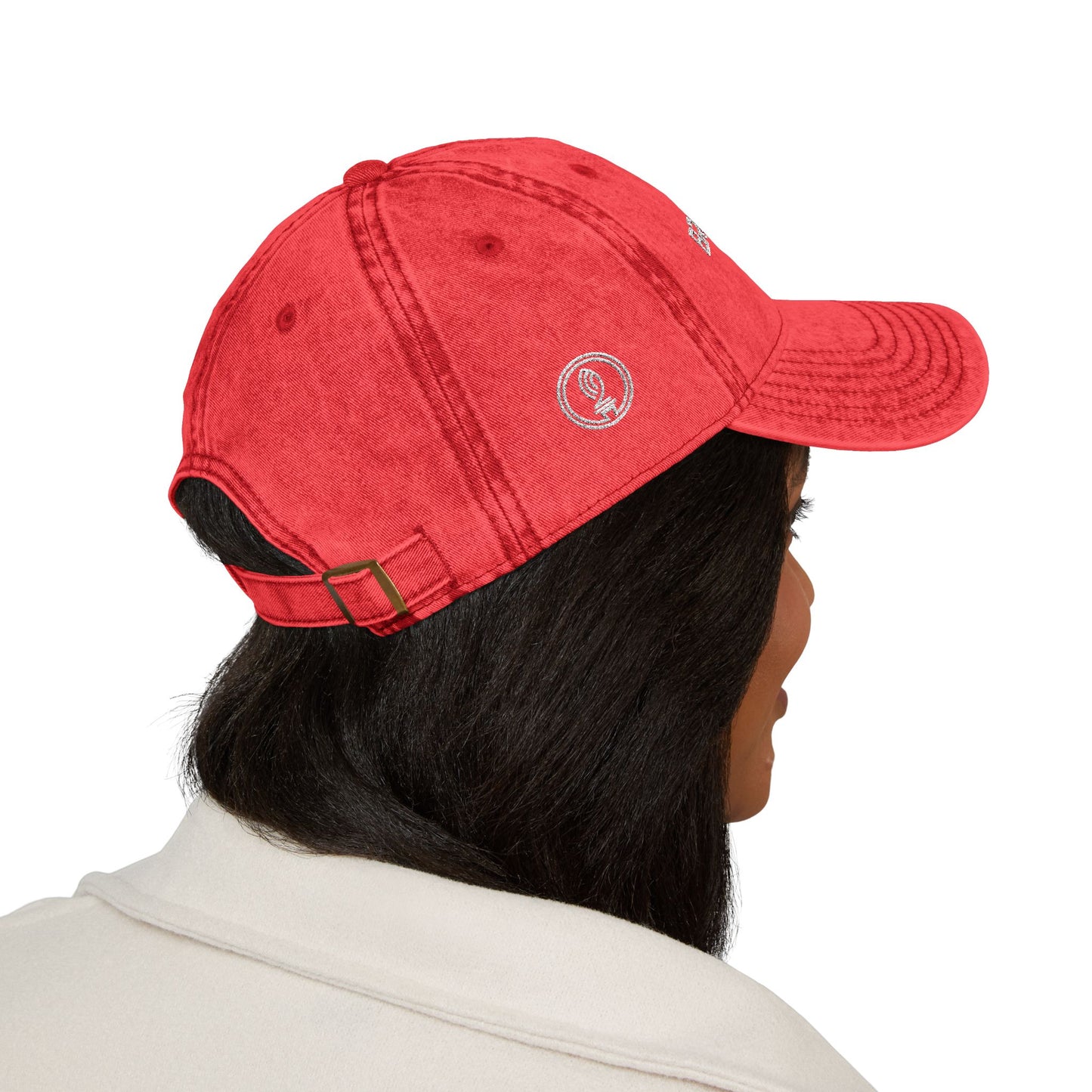 Vintage Embroidered Cap - "BREATHE FREE" Distressed Dad Hat