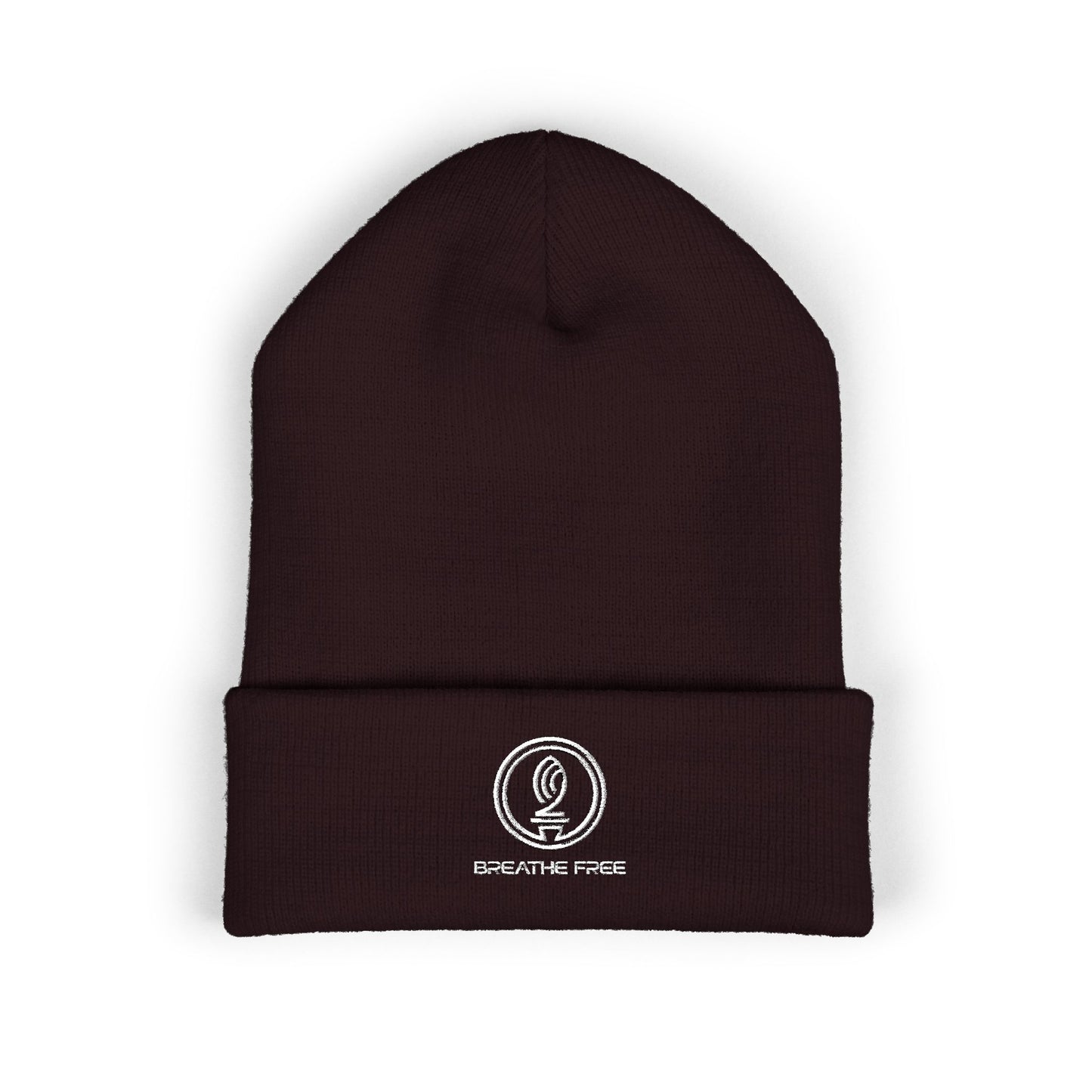 Embroidered Classic Cuffed BREATHE FREE Beanie