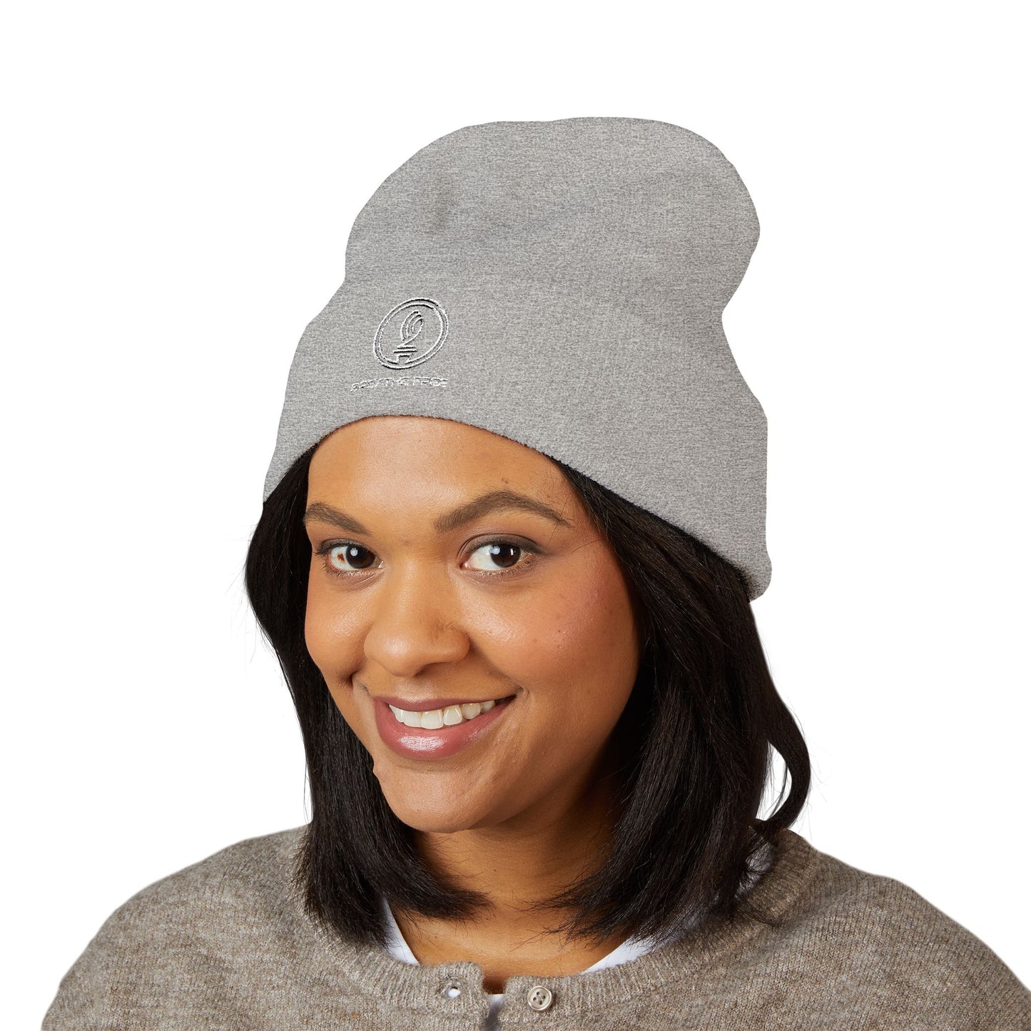 Embroidered Classic Cuffed BREATHE FREE Beanie